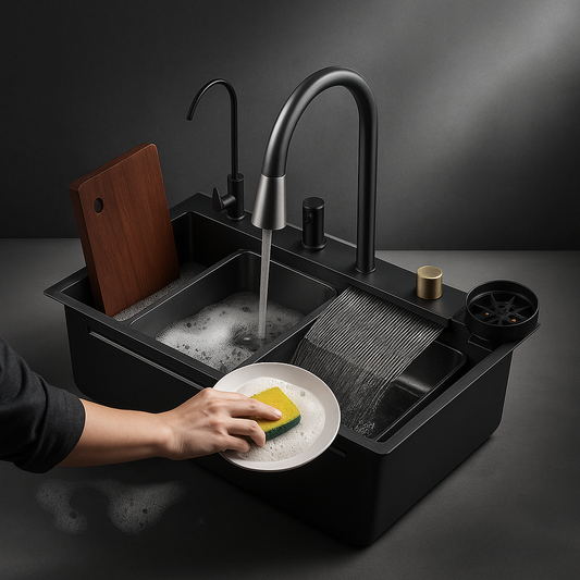 ALL IN ONE WATER FALL KITCHEN SINK