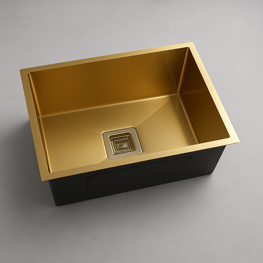 HANDMADE GOLD  SINGLE BOWL KITCHEN SINK