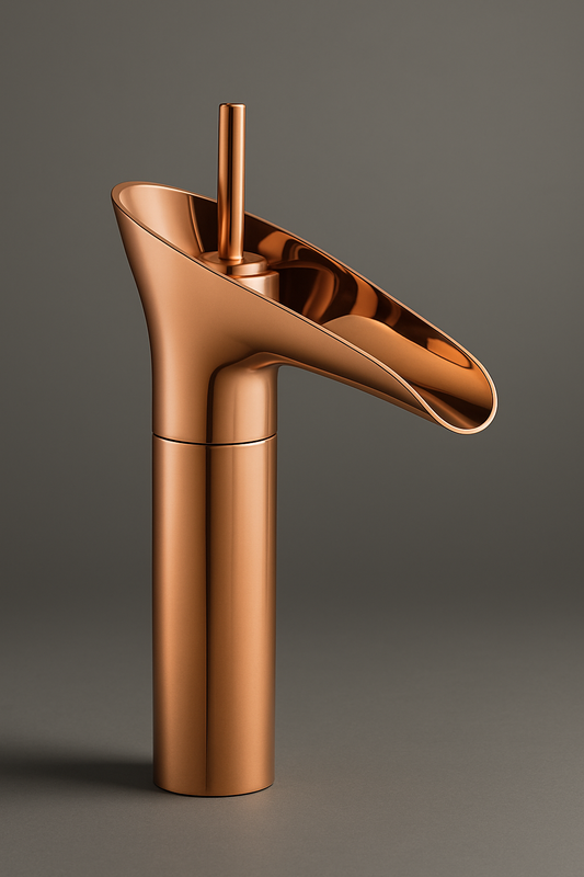 WATERFALL BASIN MIXER 12” PVD Hot&Cold by Trucera