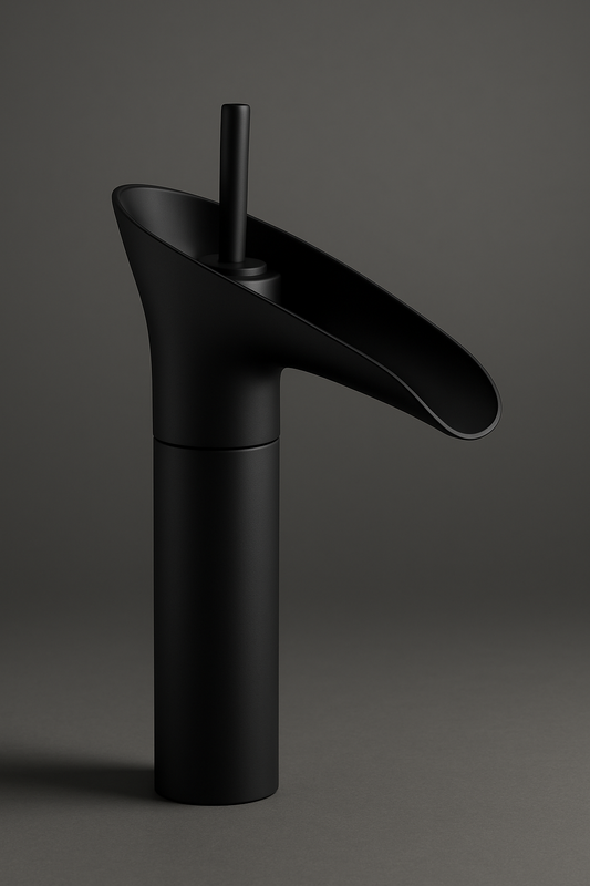 WATERFALL BASIN MIXER 12” PVD Hot&Cold by Trucera