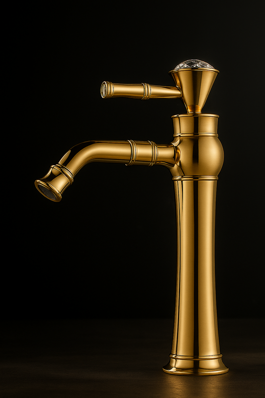 DIAMOND HEAD BASIN MIXER 12” PVD Hot&Cold by Trucera